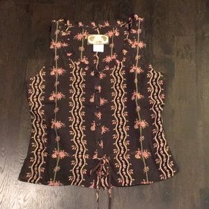 Anthropologie Blush James Coviello Floral Blouse
